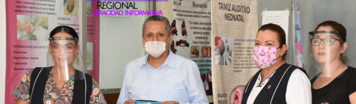 AYUNTAMIENTO DE ROSARIO REALIZA DONACIÓN DE CARETAS, CUBRE BOCAS Y GEL DESINFECTANTE AL HOSPITAL INTEGRAL.