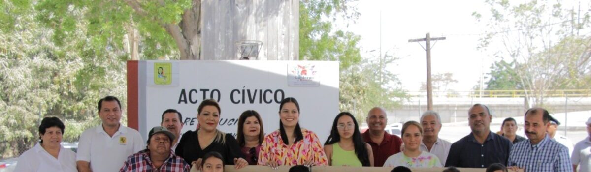 ALCALDESA DE ROSARIO, CLAUDIA VALDEZ, ENTREGA APOYOS ESCOLARES EN PRIMARIA REVOLUCIÓN DE LA COMUNIDAD DE CHILILLOS