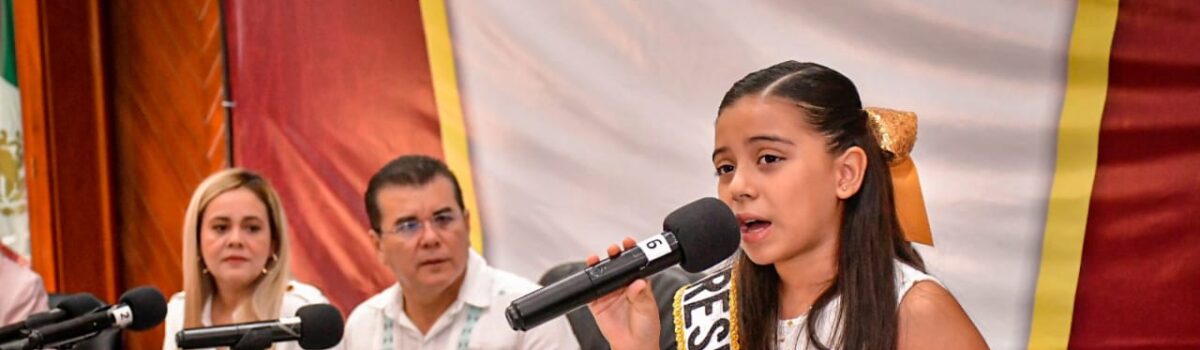 EDGAR GONZÁLEZ, ALCALDE DE MAZATLÁN, TOMÓ PROTESTA AL NUEVO CABILDO INFANTIL 2023.