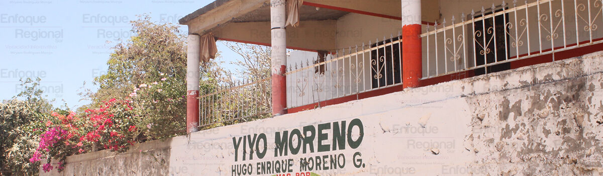 Pintan barda  en promoción a Moreno Guzmán «Yiyo», sin solicitud ni autorización.