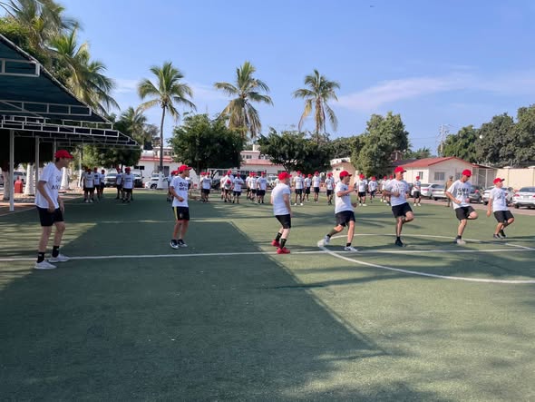 La Cuarta Región Naval realiza actividades deportivas con elementos del Servicio Militar Nacional en Mazatlán, Sinaloa