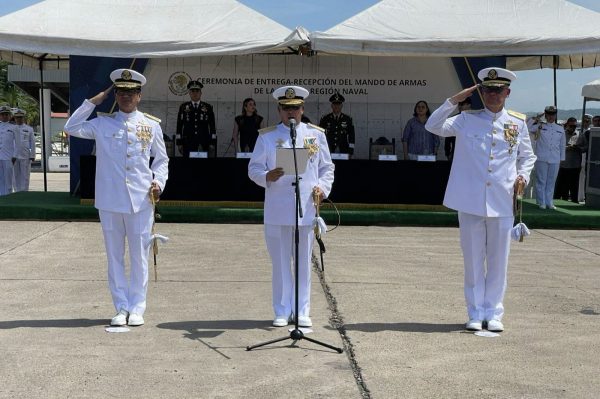 La Secretaría de Marina-Armada de México realiza Ceremonia de Entrega-Recepción del Mando de Armas en Mazatlán, Sinaloa